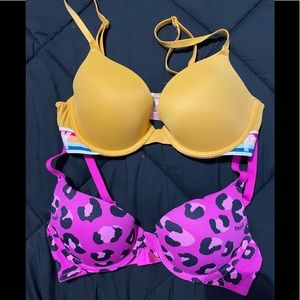 Pink Victoria’s Secret Wear Everywhere Bras 34B